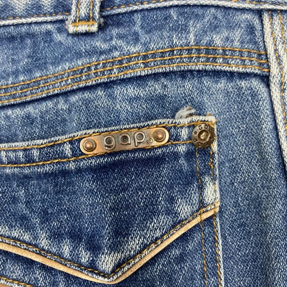 Vintage GAP Jeans Mens 30x30 Blue Denim Straight Leg 100% Cotton Hong Kong 90s